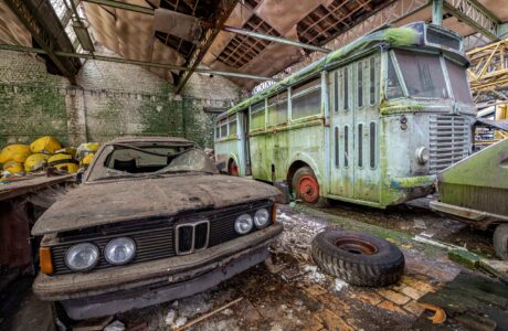 Bil kirkegården Urban Explorer WooW Plakater